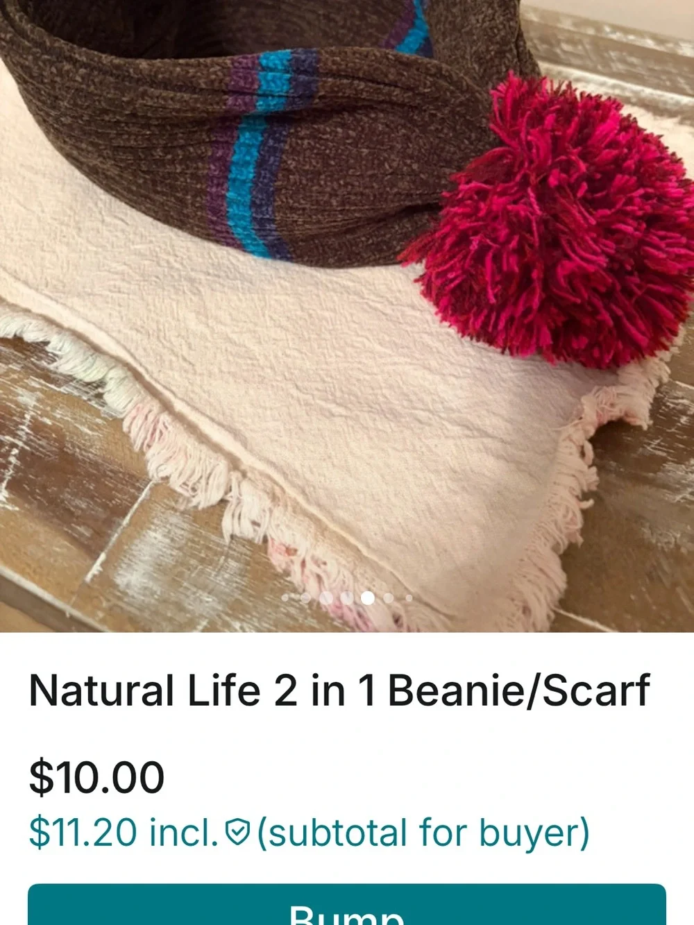 NATURAL LIFE 2 IN 1 BEANIE